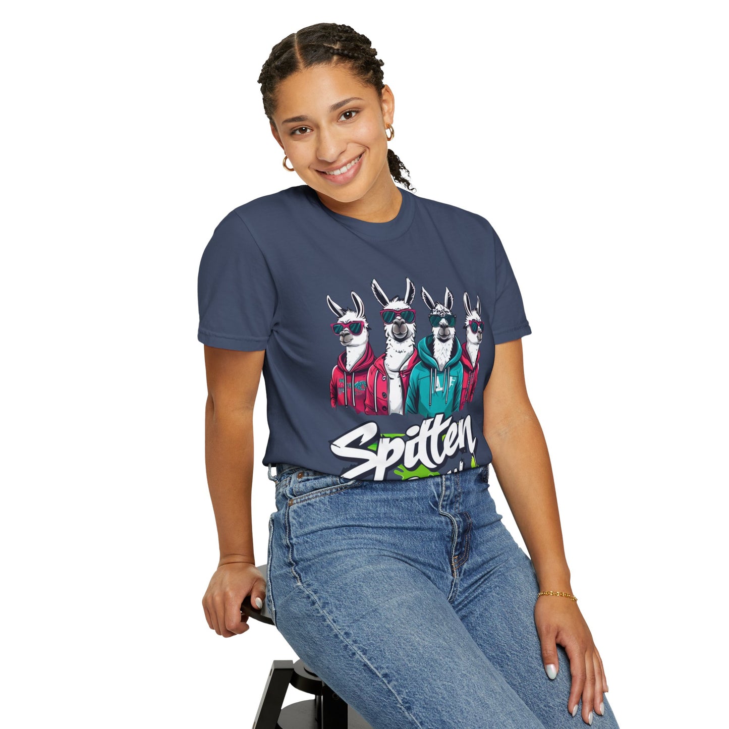 Spitten Crew Llama Graphic T-Shirt - Fun Unisex Tee for Casual Style Fantastic apparel for errands