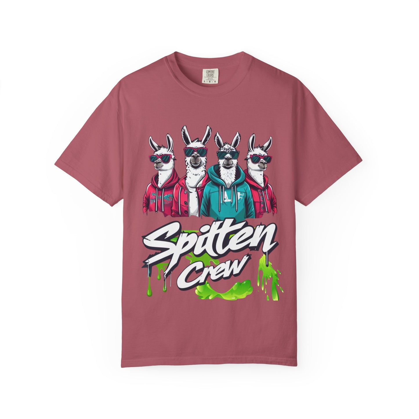 Spitten Crew Llama Graphic T-Shirt - Fun Unisex Tee for Casual Style Fantastic apparel for errands