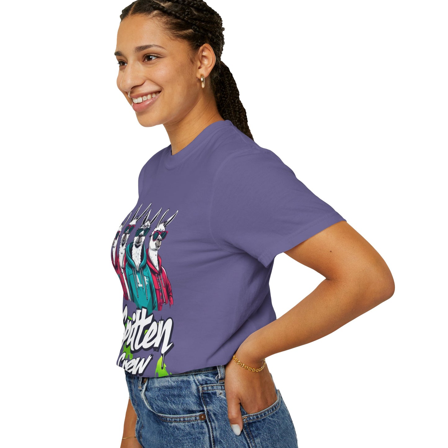 Spitten Crew Llama Graphic T-Shirt - Fun Unisex Tee for Casual Style Fantastic apparel for errands
