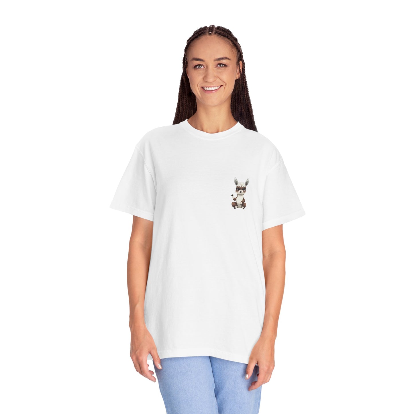 Funny Animal T-shirt - 'Roses are red, Violets are blue, I've Got Four Legs and One Kicks You" Llama fun Sarcasm apparel