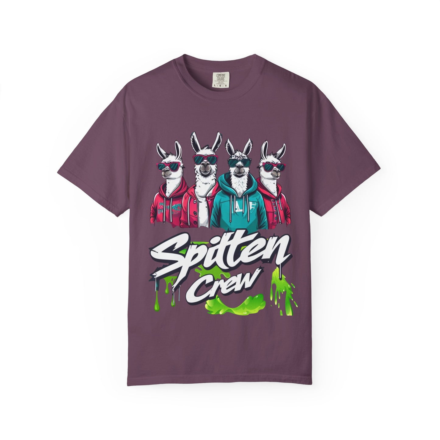 Spitten Crew Llama Graphic T-Shirt - Fun Unisex Tee for Casual Style Fantastic apparel for errands