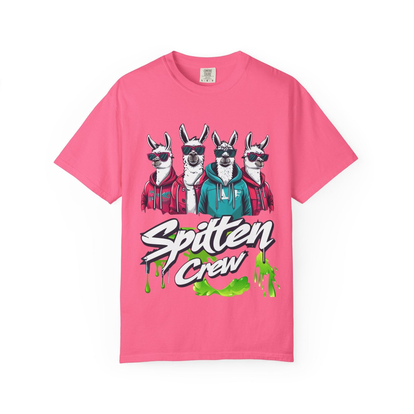 Spitten Crew Llama Graphic T-Shirt - Fun Unisex Tee for Casual Style Fantastic apparel for errands