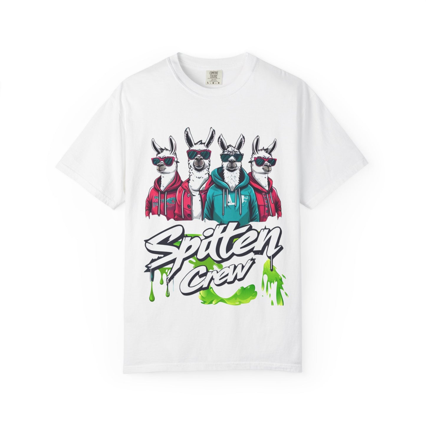 Spitten Crew Llama Graphic T-Shirt - Fun Unisex Tee for Casual Style Fantastic apparel for errands