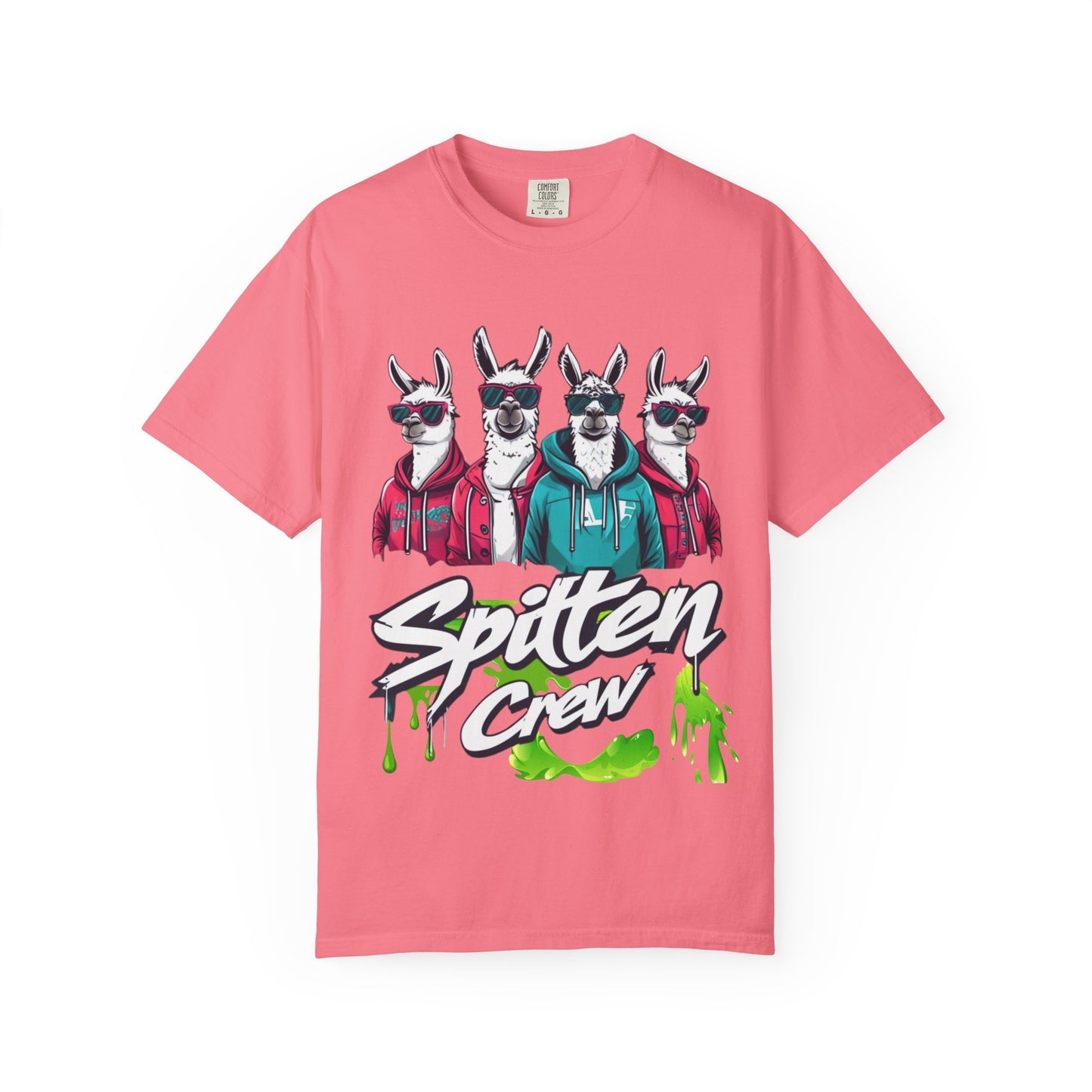 Spitten Crew Llama Graphic T-Shirt - Fun Unisex Tee for Casual Style Fantastic apparel for errands
