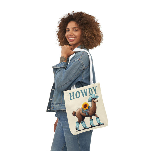 Ride into Town with a Howdy Llama Cowboy Tote - Unique and Eco-Friendly Shopping Companion