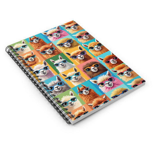 Colorful Llama Glasses Notebook | Cute and Whimsical Journal