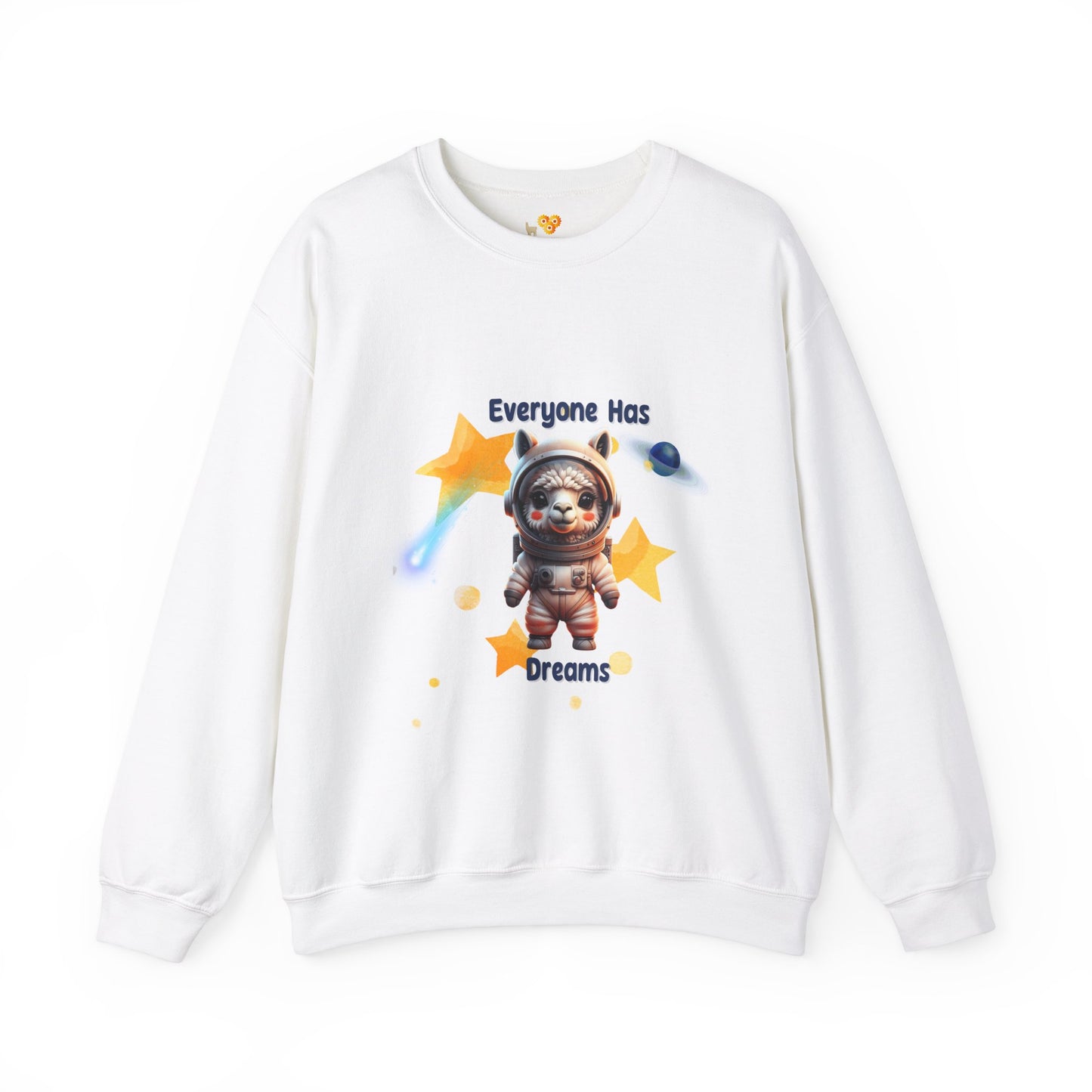 Crewneck Sweatshirt Llama Astronaut Dreams Space Graphics