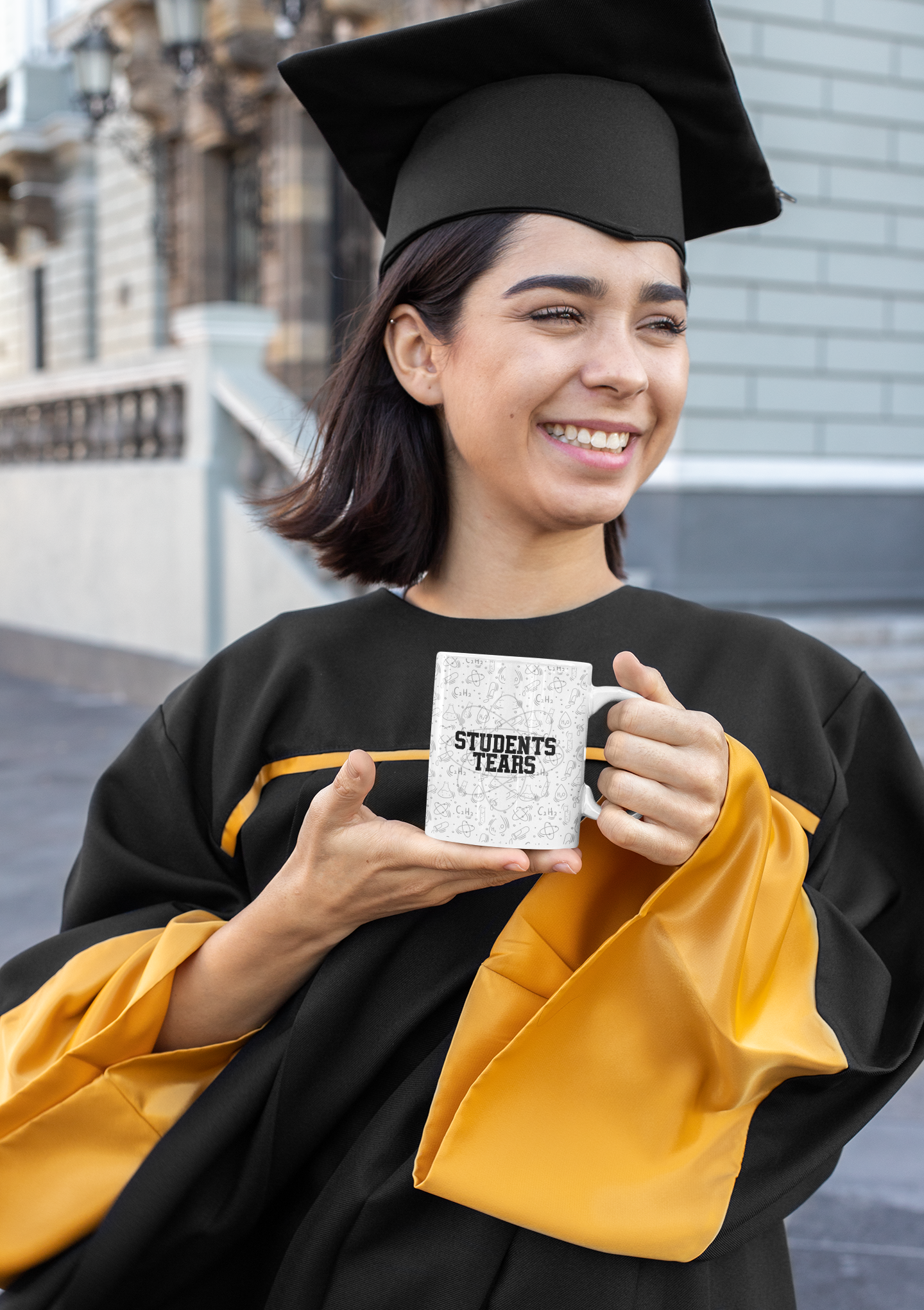 Student Tears Coffee Mug | Funny Science Symbols Design Accent Coffee Mug (11, 15oz)