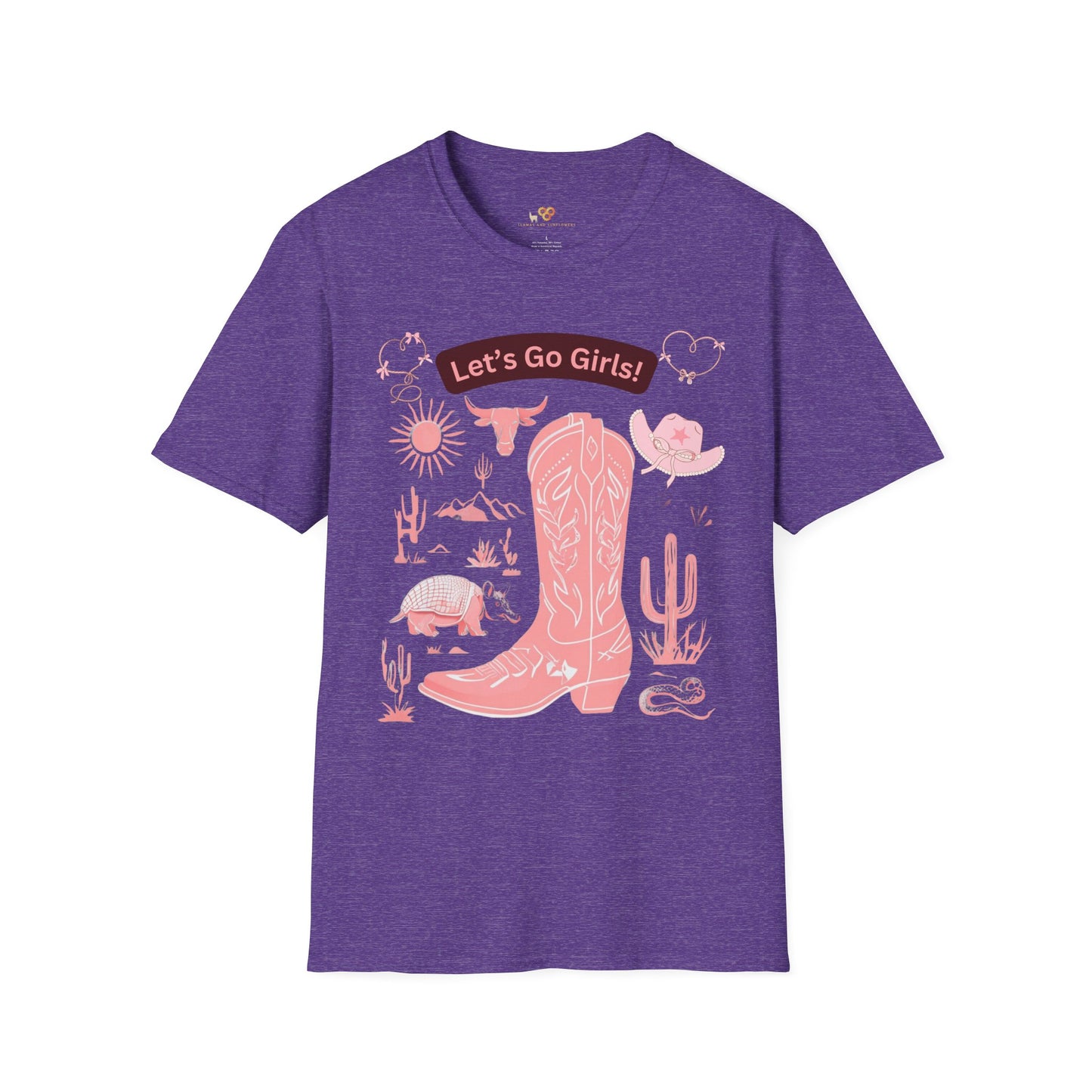 Let's Go Girls! Cowboy Boot T-Shirt - Unisex Softstyle Tee for Cowgirl Spirit