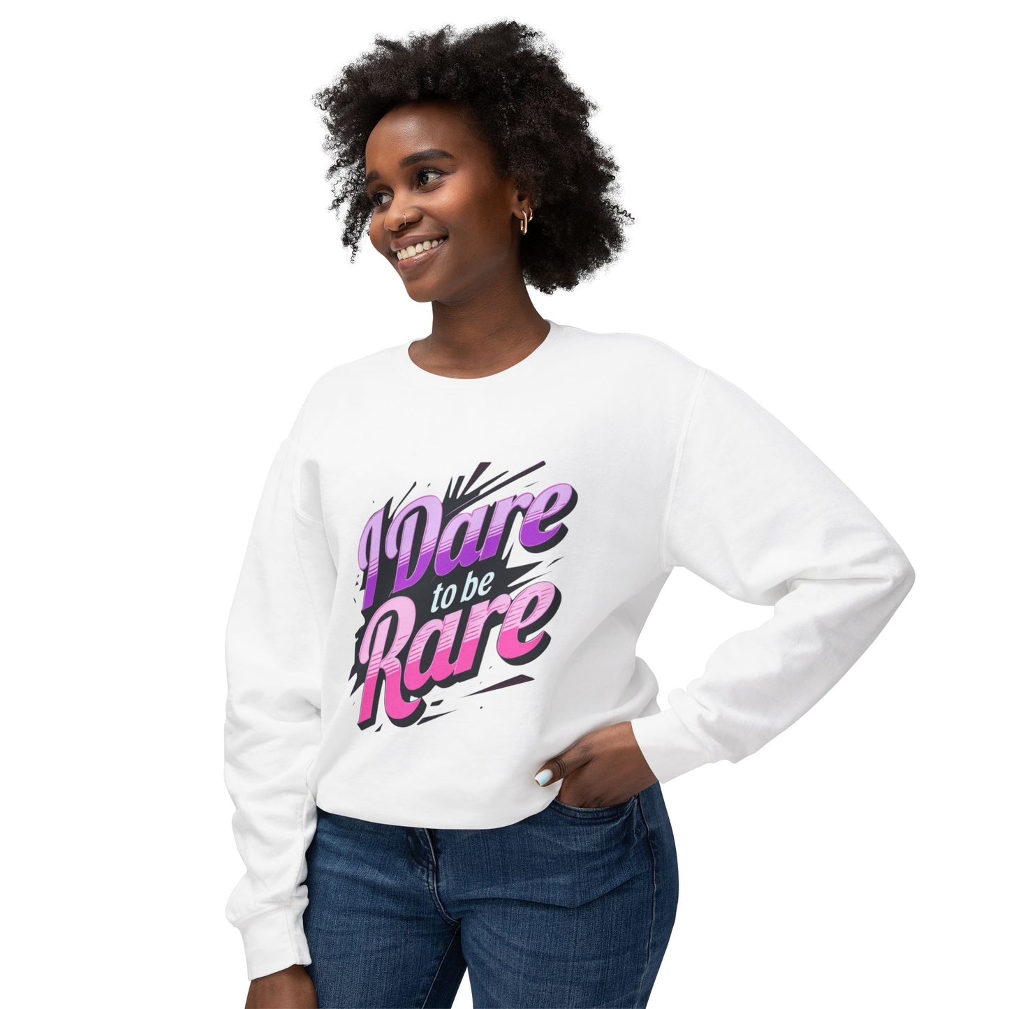 Dare to be Rare Fashion Statement Crewneck Sweatshirt