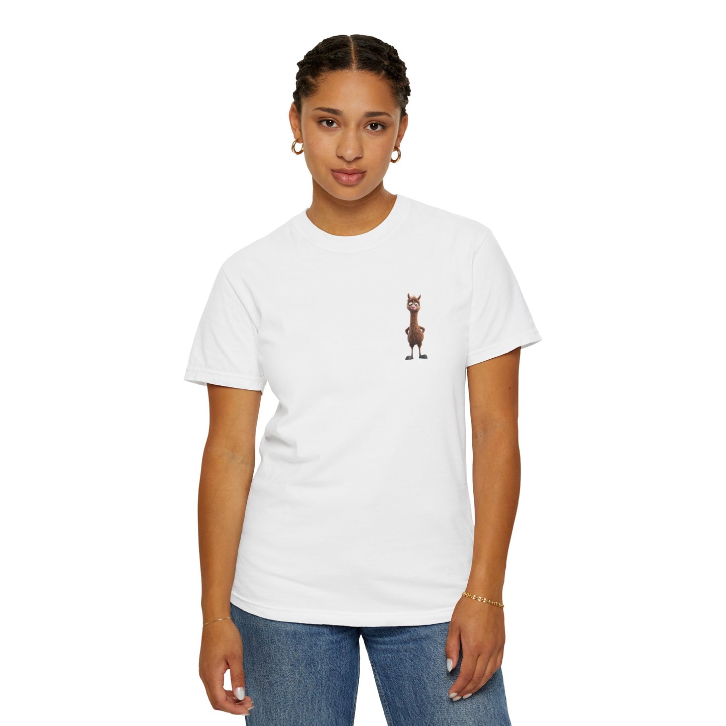 Pro Llama Conclusion Leaper Tee Funny Llama Unisex Garment-Dyed T-Shirt