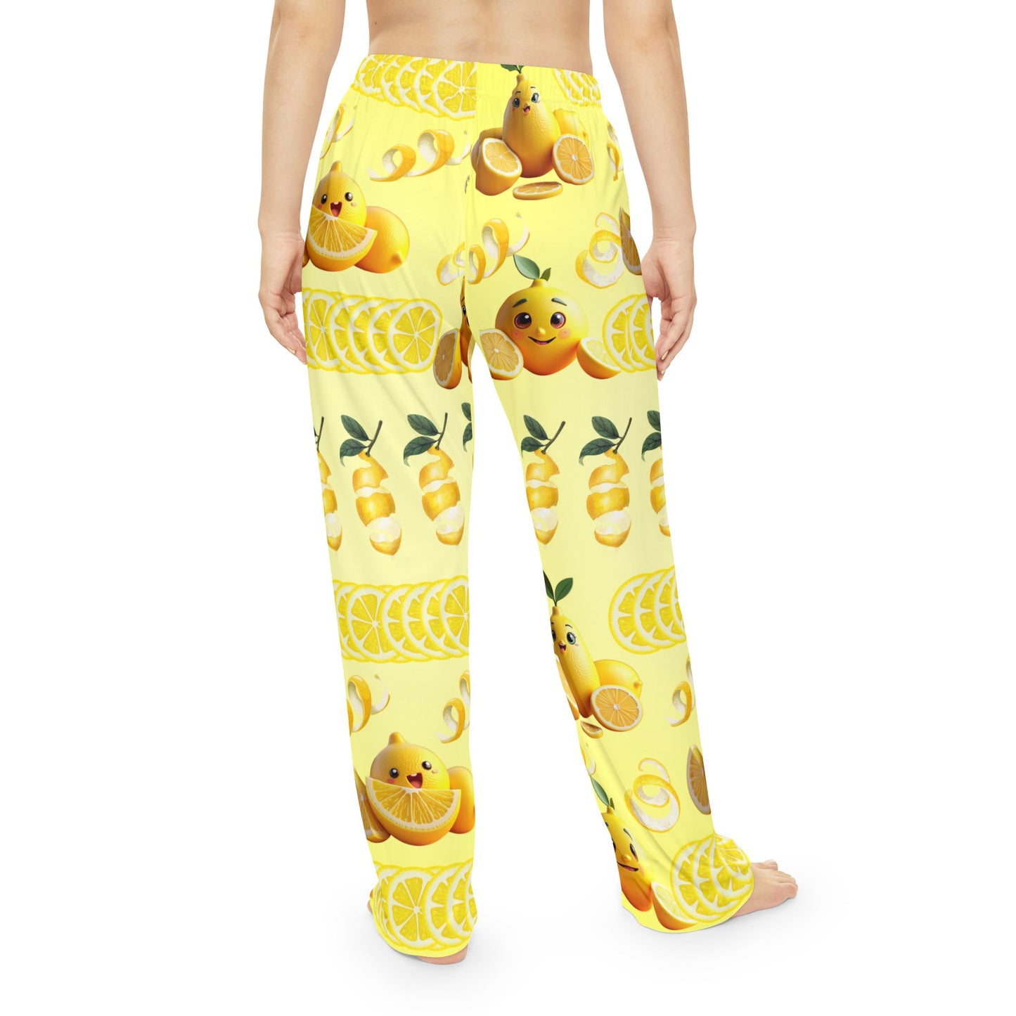 Sunny Lemon Print Women's Pajama Pants - Perfect for Relaxing and Summer Vibes