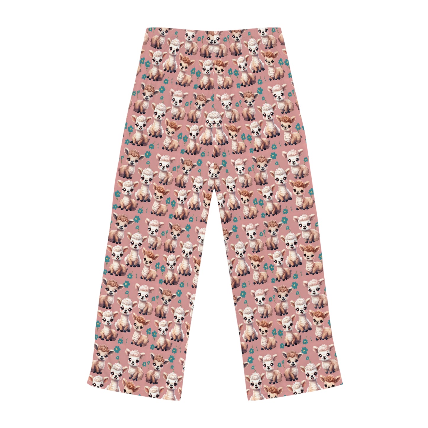 Women's Pajama Pants - Cute Pink Baby Llamas Design | Cozy & Whimsical Sleepwear