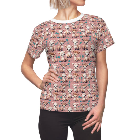 Cute Llama Pattern Women's Tee – Perfect for Casual Days & Summer Nights