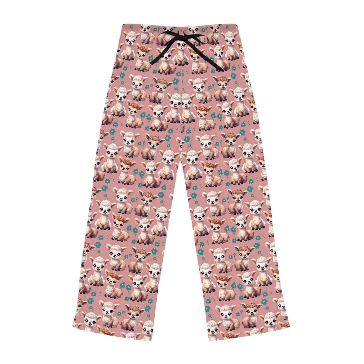 Women's Pajama Pants - Cute Pink Baby Llamas Design | Cozy & Whimsical Sleepwear