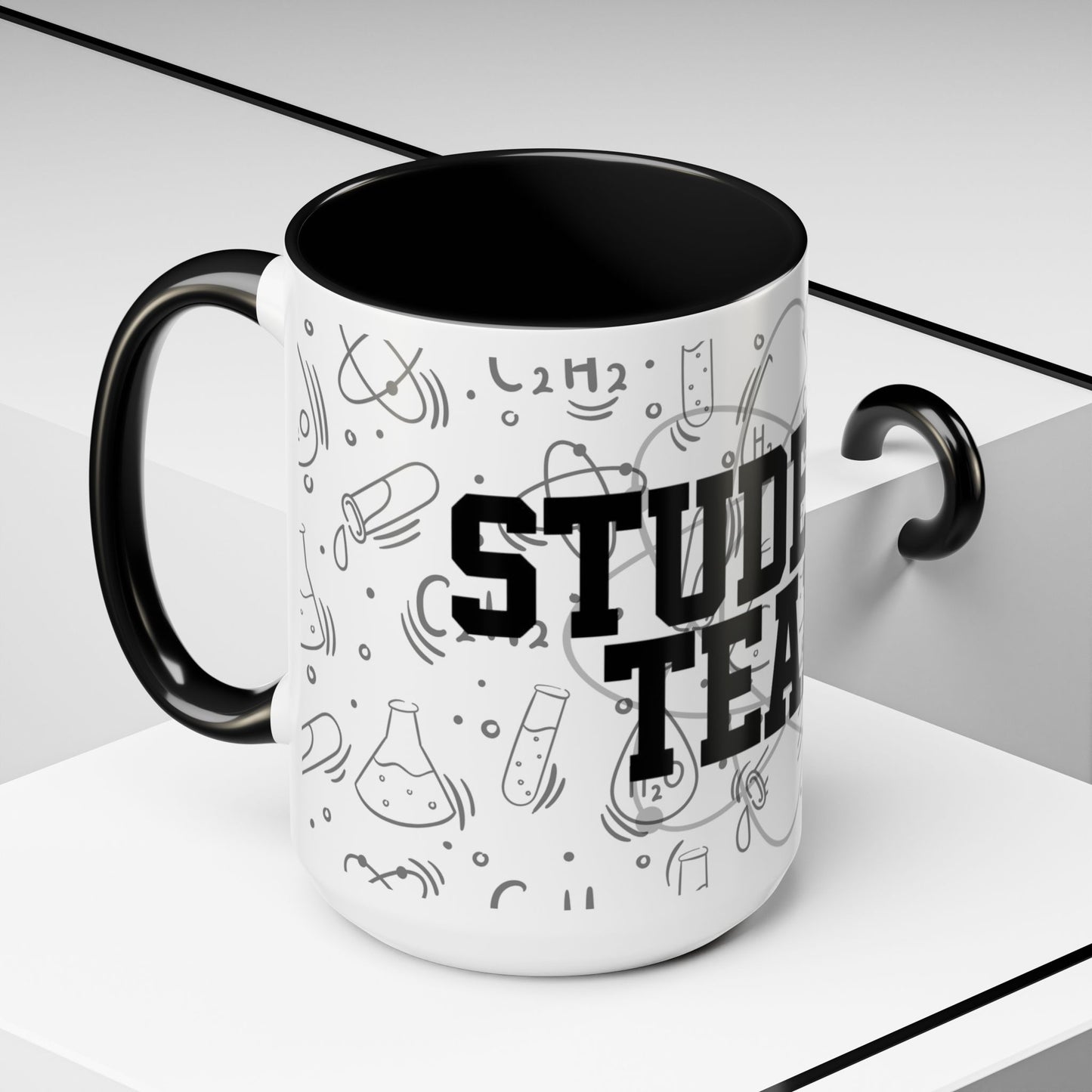 Student Tears Coffee Mug | Funny Science Symbols Design Accent Coffee Mug (11, 15oz)