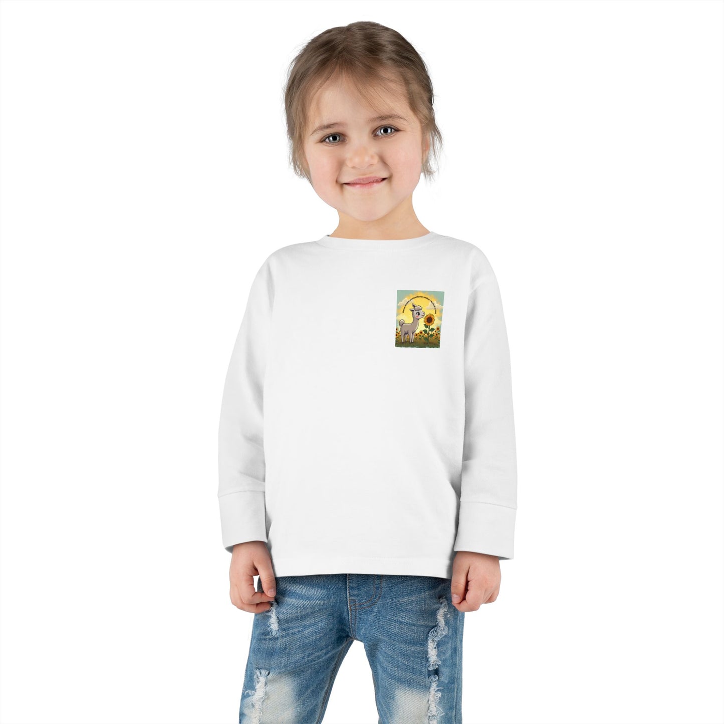 Llama Drama and Sunflower Smiles Baby Tee | Toddler Shirt with Cute Baby Llama