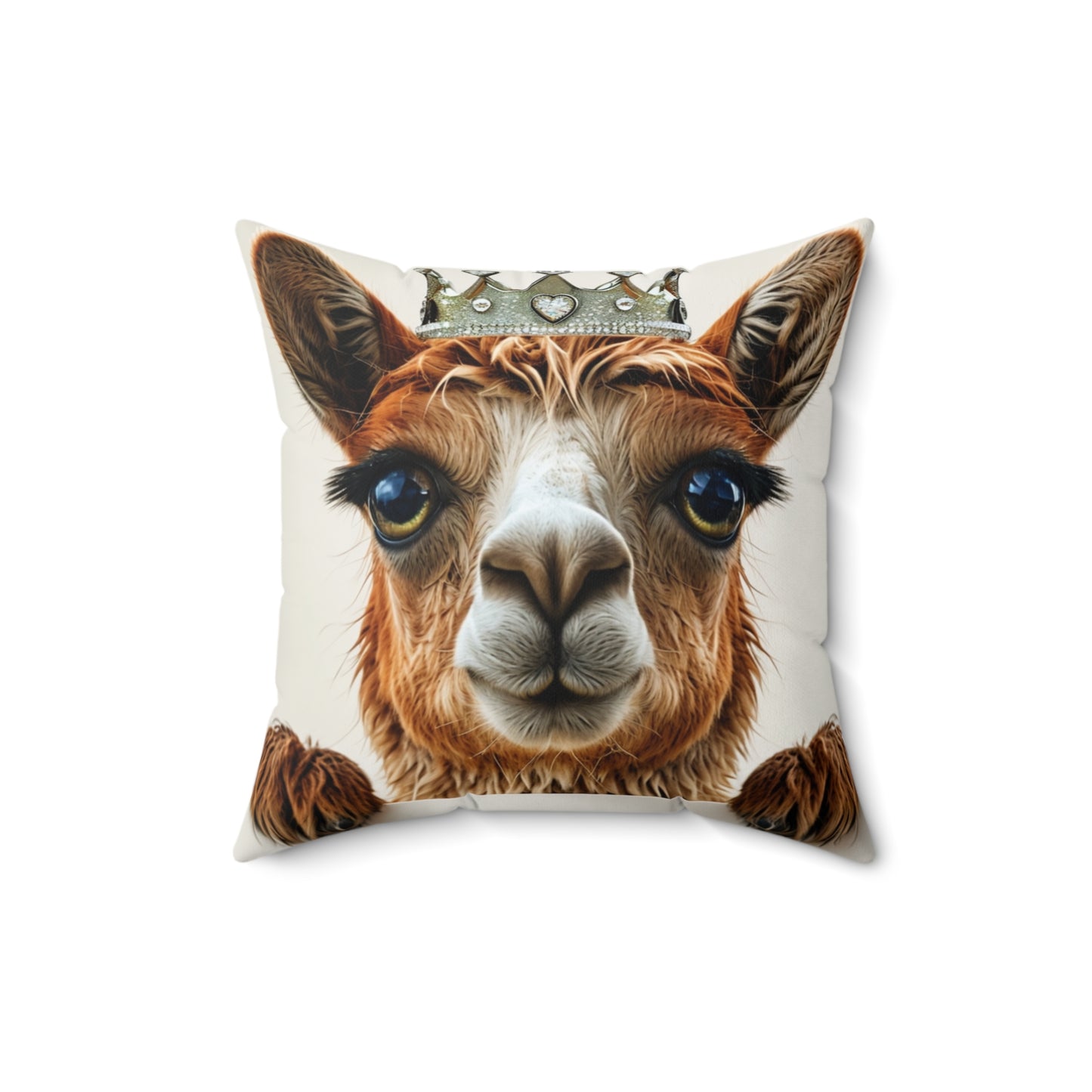 Llama Royal Square Pillow-Perfect for llamas and sunflowers customers-