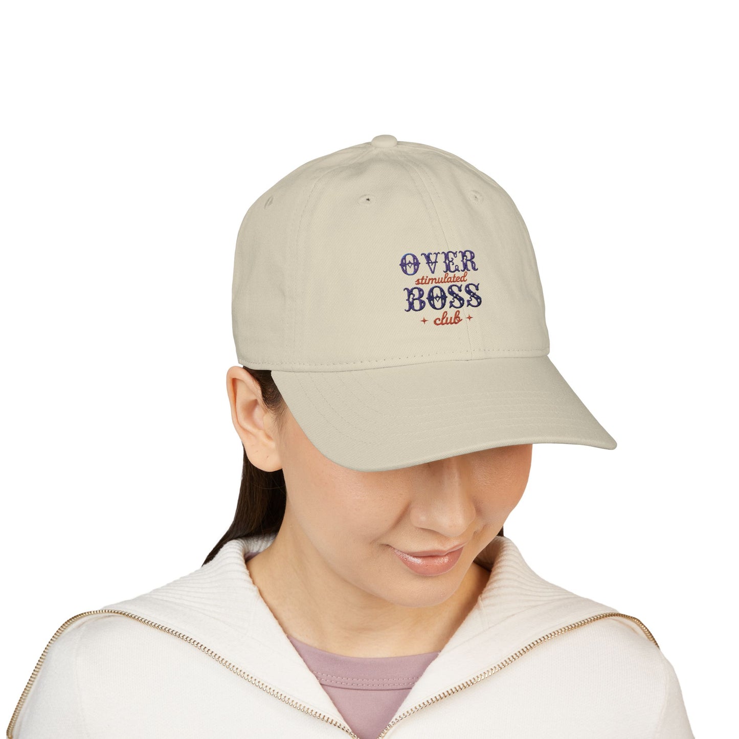 Overstimulated Boss Club Organic Baseball Cap - Casual Embroidered Hat