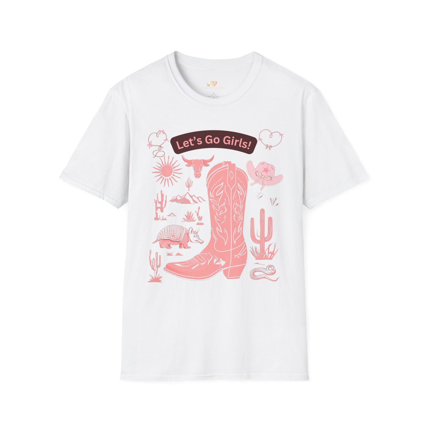 Let's Go Girls! Cowboy Boot T-Shirt - Unisex Softstyle Tee for Cowgirl Spirit