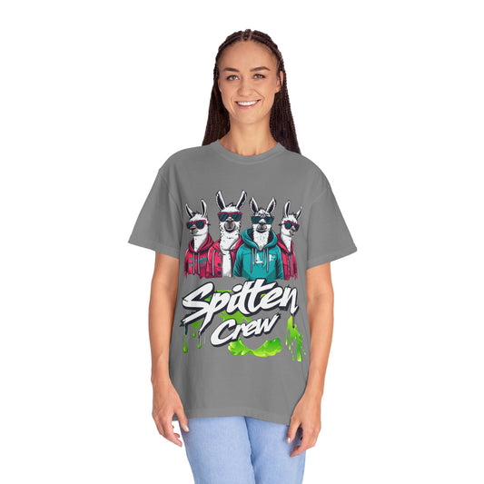 Spitten Crew Llama Graphic T-Shirt - Fun Unisex Tee for Casual Style Fantastic apparel for errands