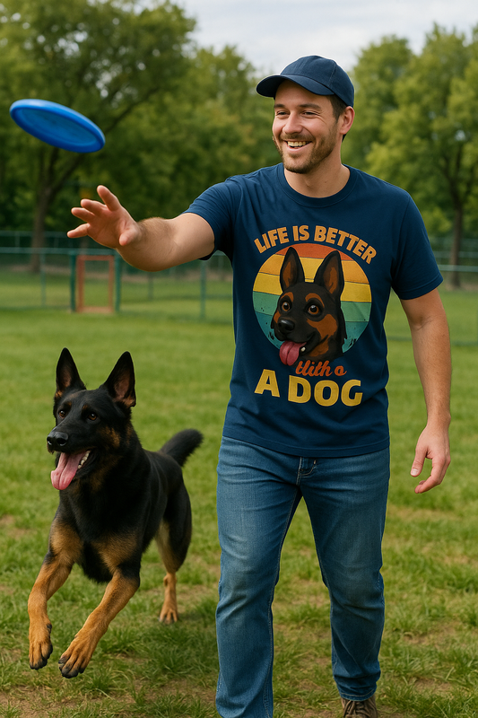 Life Is Better With a Dog Tee – Unisex Dog Lover Shirt, Cute Pet Gift, Dog Mom T-Shirt, Funny Animal Graphic Tee