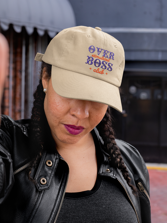 Overstimulated Boss Club Organic Baseball Cap - Casual Embroidered Hat