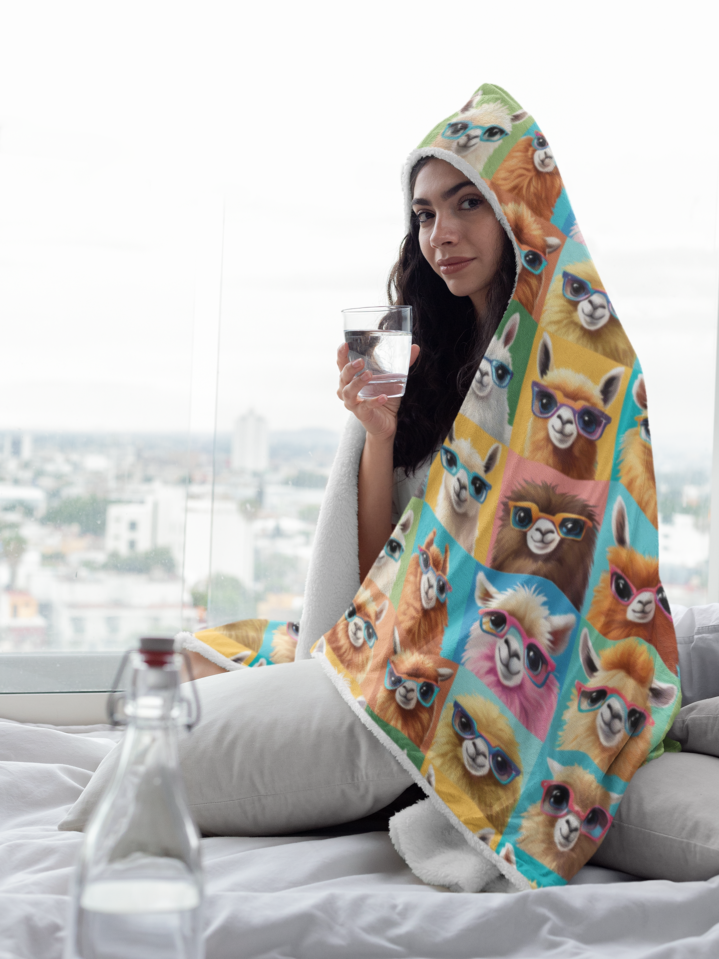 Snuggle Up with Quirky LLamas - Cozy and Colorful Snuggle blanket-Emotional support blanket