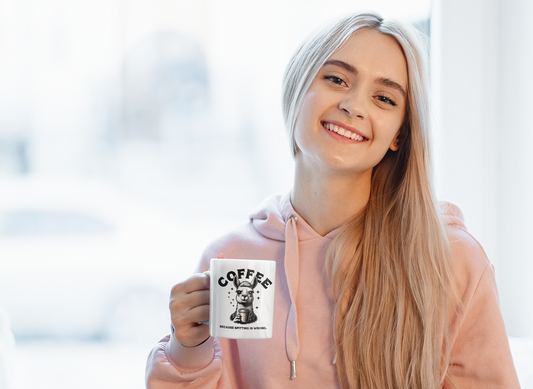 Whimsy Warrior's Mana Restoration Vessel Coffee Llama Mug - 11oz or 15oz Ceramic Mug for Coffee Aficionados